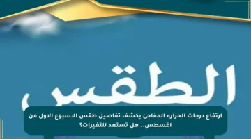 ارتفاع درجات الحرارة المفاجئ يكشف تفاصيل طقس الأسبوع الأول من أغسطس.. هل تستعد للتغيرات؟